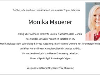 Nachruf Monika Mauerer